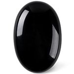 CASMON Obsidian Oval Palm Stones, Pocket Massage Worry Stone for Anxiety Stress Relief Therapy, Natural Polished Energy Stone Healing Crystal (1PC)