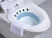 H&W foldable Squat Free Sitz Bath，Sitz Bath for Toilet Seat，Sitz Bath for Hemorrhoids，Yoni Steam Seat for Women， Postpartum Care Treatment, It is used to treat and relieve inflammation (blue)