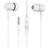 Meyaar Stereo Headset Q1 Hi-Fi Audio Wired Earphones with Immersive Audio, Multi-Function Button, in-line Microphone & Perfect Length Tangle Free Cable (White)