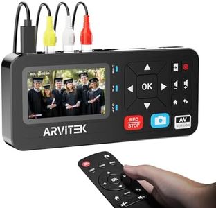 Arvitek VHS VCR to Digital Converter w/3" Screen, Video to Digital DVD Converter Machine w/Remote, HDMI Loopout, Record Video/Audio from VHS,VCR,DVR,AV,RCA,Hi8, Camcorder, Game Consoles, Plug&Play