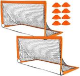 ADVWIN 2 Set Soccer Goal Portable Training Soccer Goals Pop Up Foldable Soccer