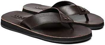 UGG AUSTRALIAN SHEPHERD Murphy Leather Slides Flip Flops Mens Thong Chocolate AU Ladies 9 / AU Men 7 / EU 40