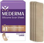 Mederma Large Medical Grade Silicone Scar Sheets; Improves The Appearance of Old and New Scars; for Injury, Burn and Surgery Scars, 4 Count