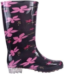 HILLSON MERICOM M1 - M6 Fashion Rain and Occupational Gumboots for Women and Girls Multicolour (Pink, 4)