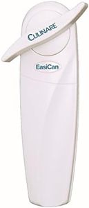 Culinare C10005 EasiCan Tin Opener, White, Plastic/Stainless Steel, Manual Can Opener, Precision Cutting and Clean Lid Removal