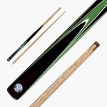 Jonny 8 Ball 57 Inch Two Piece 2Pc SNIPER English Pool Cue with Smooth Premium Ash Shaft and Hand Spliced Butt – 8mm Pro Leather Tip (Green)