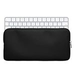 kwmobile Nylon Keyboard Zip Case Compatible with Apple Magic Keyboard Case - Black