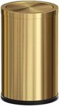 LEASYLIFE 18L/4.7GAL Gold Bathroom Trash Can with Lid,Brass Garbage Can with Flipping Lid,Brushed Stainless Steel for Bedroom,Living Room,Office,Guest Room (4.7gal-Gold)