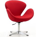 My Art Design - Modern Swivel Lounge Chair with Hydraulic Lift for Home Office Hotel Cafe (Red)