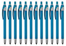 12 Pack Teal Stylus with Ball Point Pen for iPad Mini, iPad 2/3, New iPad, iPhone 5 4S 4 3GS, iPod Touch, Motorola Xoom, Xyboard, Droid, Samsung Galaxy Asus (12 Pack Teal)