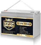 PUPVWMHB LiFePO4 Battery 12V 100Ah lithium batteries 4000+ Deep Cycles Iron Phosphate Battery for Golf Cart Solar RV Camper Marine Battery Low Temp Protection, Built-In BMS.Support Series and Parallel