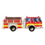 Melissa & Doug Giant Fire Truck Floor Puzzle (Easy-Clean Surface, Promotes Hand-Eye Coordination, 24 Pieces, 121.92 cm L x 45.72 cm W)