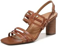 Vionic Garnet Zaphira Women's Heeled Sandal Supportive Walking Shoes for Heel Pain, Plantar Fasciitis with Orthotic Insole Arch Support Medium Fit Tan Leather UK 8