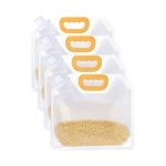 SKY FLEXI PACK 10 Pcs - 2.5 Liter, Multigrain Kitchen Storage Bags, Grain Moisture-Proof Stand Up Pouch With Portable Handle For Long Term Food, Rice, Beans, Candy, Liquid, Tea, Coffee, Sugar Storage