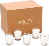 Hosley's Set of 72 Ivory Unscented Glass Filled Votive Candles, Hand Poured Wax Candle Ideal Gifts for Aromatherapy Spa Weddings Birthdays Holidays Party