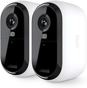 Arlo Essential Security Camera 2K | Indoor - Outdoor | 2nd Gen | Wireless with Spotlight, 2-Way Audio, Color Night Vision, Live Stream, Motion Activiation, Real Time Notifications - White, 2 Camera