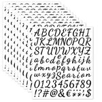 760pcs 10 Sheets Self Adhesive Vinyl Letters Numbers Kit, (black) Cursive Mailbox Numbers Sticker for Mailbox, Signs, Window, Door, Cars, Trucks, Home, Business, Address Number (1inch, 10 Black Set)