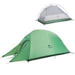 Naturehike Cloud up 1 Tent Ultralight Tent 1 Person Tent Single Tent 3 Season Camping Tent 210T Green Upgrade