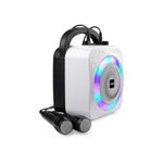 RockJam 10-Watt Rechargeable Bluetooth Karaoke Machine with Two Mics, Lightshow & Voice Effects