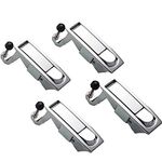 WJSKDQ 4PCS Compression Latch Lock Trigger Latch Lock Zinc Alloy Adjustable Lever Hand Operated Flush Compression Latches Silvers