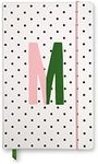 kate spade new york Take Note Large Polka Dot Leatherette Initial Notebook, Bound Journal Includes 168 Lined Pages and Bookmark, M (Pink)