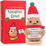 Positive Potato - Dirty Santa Edition - Hilarious Tiny Crochet with 30 Naughty Signs | White Elephant Secret Santa Gag Gift Idea for Best Friends, Men, Women, Boss, Coworkers | Funny Stocking Stuffers