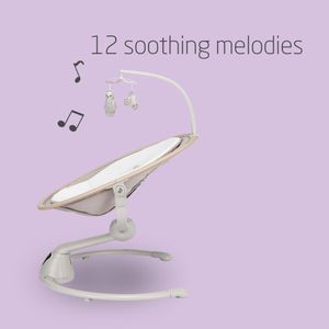 Maxi-Cosi Cassia Electric Baby Swing Chair – 360° Rotation, 12 Melodies, Classic Beige