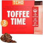 TCHO Toffee Time 53% Oat Milk Chocolate Bars (3 pack) | Plant Based, Organic & Fair Trade, | Non GMO, Non-Dairy, Vegan, Soy Free (2.5oz each)