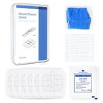 Zip Stitch Wound Closure Device, Butterfly Bandages, Quick Clot for Easy Use, Emergency Laceration Closures kit, Suture-Free Surgical Repairment, First Aid Wound Care (White, 6)