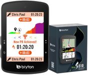 Bryton Rider S510 2.8 Inch Color LCD Touchscreen GPS Bike/Cycling Computer, Offline UK Map, Compatible with Bike Radar, 30hrs Long Battery Life