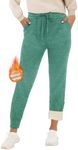 GAYHAY Fleece Lined Sweatpants Women- Winter Warm Sherpa Lined Athletic Joggers Pants with Pockets