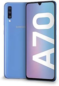 Samsung Galaxy A70 Smartphone, Display 6.7" Super AMOLED, 128 GB Espandibili, RAM 6 GB, Batteria 4500 mAh, 4G, Dual Sim, Android 9 Pie, [Versione Italiana], Blue