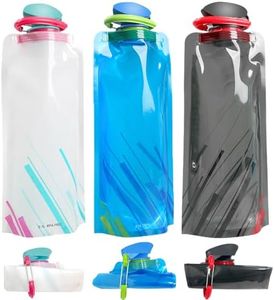 hautllaif 700ml Large Foldable Water Bottle Fully Collapsible Stock Bottle, Portable Water Bottle for Running Cycling outdoor,3 Pack