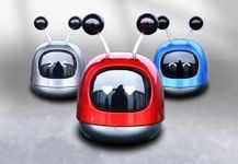 Zimba New Alloy Car Fragrance Perfume Diffuser Vent Solid Perfume Cute Robot Car Interior Smell Flavoring Accessories For Vehicle Car Interior Blue