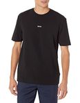 BOSS Men's Center Logo Regular Fit T-Shirt, Basic Black, Medium