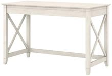 Bush Furniture Key West 48W Writing Desk in Linen White Oak