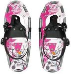 White Mountain - Lightweight Snow Shoes with Deluxe Harness - Snowshoes for Kids - Made in Aluminum Alloy for Maximum Durability and Lightness - Include Tote Bag (8''x19'', Snowman Pink)