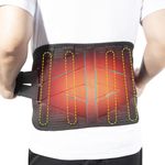 Heated Back Brace Rechargeable for Lower Back Pain, Immediate Relief from Herniated Disc, Scoliosis, Sciatica - HONGJING Back Compression Belt Lumbar Support for Home & Lifting at Work(XL)