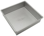 USA Pans 8-Inch Aluminized Steel Square Cake Pan with Americoat