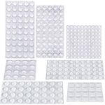 AUSTOR 318 Pieces Rubber Feet, Noise Dampening Buffer Pads Clear Rubber Pads Self Stick Bumper Pads for Doors, Cabinets, Drawers, Glass, Electrical Appliances