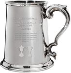 I LUV LTD 1 Pint Tankard for Glasgow RANGERS FC Scottish Division One & Premiership Titles Pewter Beer Mug Football Fan Trophies Memorabilia Mens Birthday Gifts