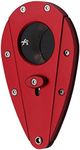 Xikar Xi1 Cigar Cutter, 440C Stainless Steel Blades with Rockwell HRC 57 Rating, 54 to 60 Ring Gauge, Double Guillotine Action, Red