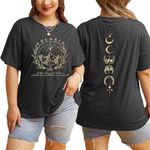 YALUCOR Women Plus Size Acotar Night Court Shirt Velaris City of Starlight Tshirt Book Lovers Gift Short Sleeve Tee Tops(2-5X), Dark Grey-1rt, 3X-Large