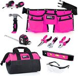 DIY Jr My First Tool Set - Pink by . - Real Tool Set for Kids Pink Tools for Girls Toolbelt Child-Sized Tools Complete Tool Set for Girls Tools for Small Hands