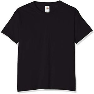 Fruit Of The Loom Childrens/Kids Unisex Valueweight Short Sleeve T-Shirt (UK Size: 7-8) (Black)