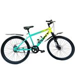 TONY RAW BICYCLES 26T Cycle/Bicycle MTB Single Speed Bike with Front Suspension & Dual Disc Brake Cycle for Men/Boys Mountain Bike Without Gear, Ideal for 10+ Years, Frame Size: 18 Inches (Neon Black)