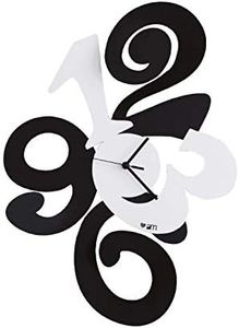 Arti & Mestieri Balgor - Orologio da Parete di Design 100% Made in Italy - in Ferro, 34 x 46 cm - Nero Goffrato