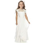 Sittingley Fancy Girls Holy Communion Dresses 1-12 Year Old Off White Size 10