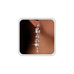 Atentuyi Silver Rhinestones Earrings Dangle Diamond Tassel Earrings Long Chain Chandelier Earrings Crystal Fringe Wedding Earrings Leaf Cz Bridal Earrings Jewelry for Women and Girls