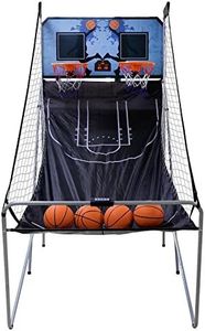 Foldable Indoor Basketball Arcade Game Double Shot 2 Player W/ 4 Balls, Electronic Scoreboard and Inflation Pump